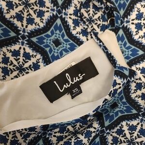 Lulu's Blue and White Mini Dress